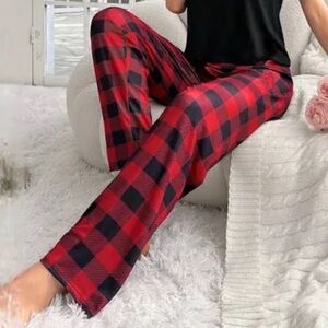 Red and Black Plaid Lounge Pants